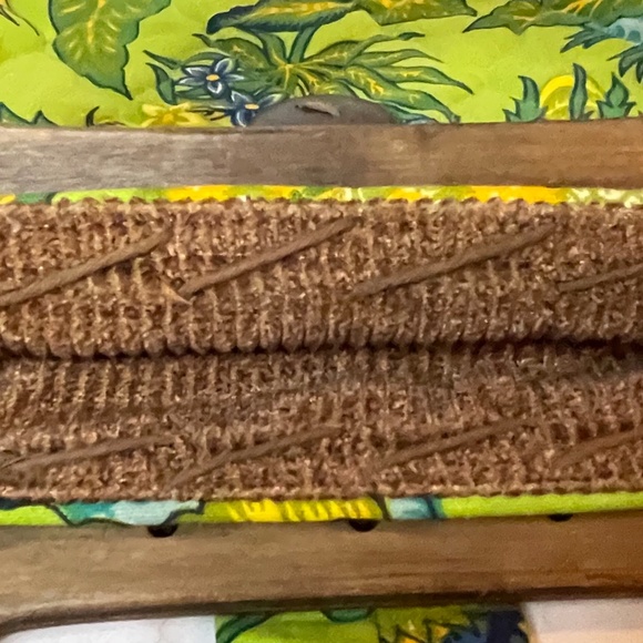 Sixties vintage grandma chic quilted wood handbag - Picture 13 of 13